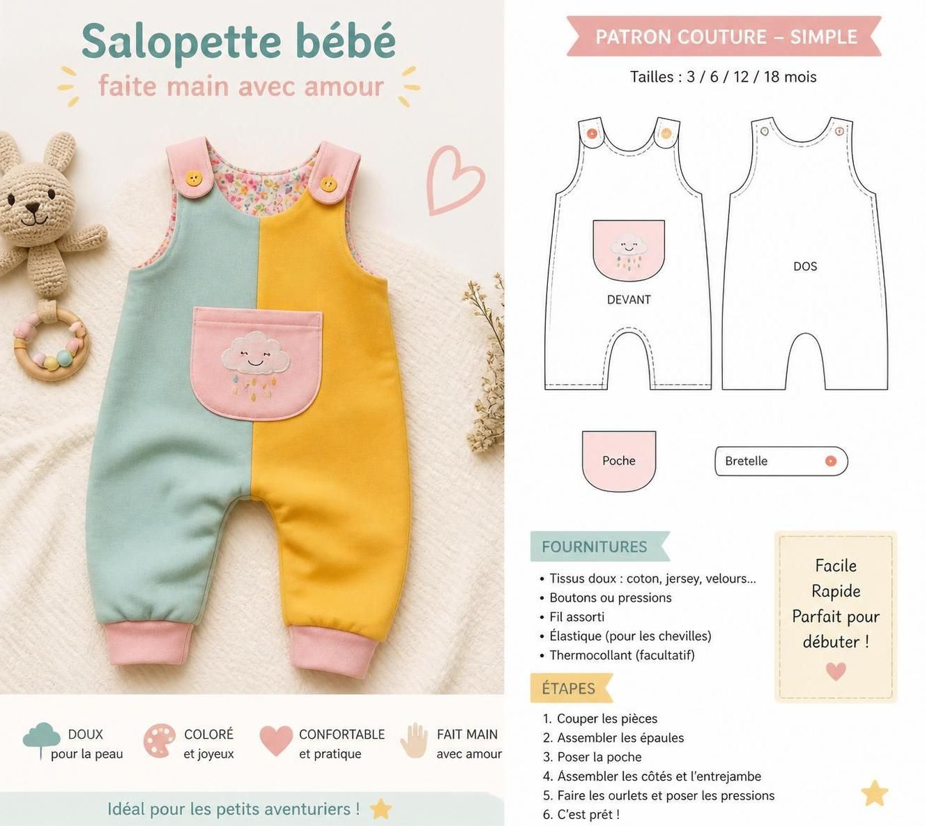 découvrez comment choisir les meilleures coupes pour créer des vêtements bébé faits main réussis grâce à nos conseils de patrons adaptés.