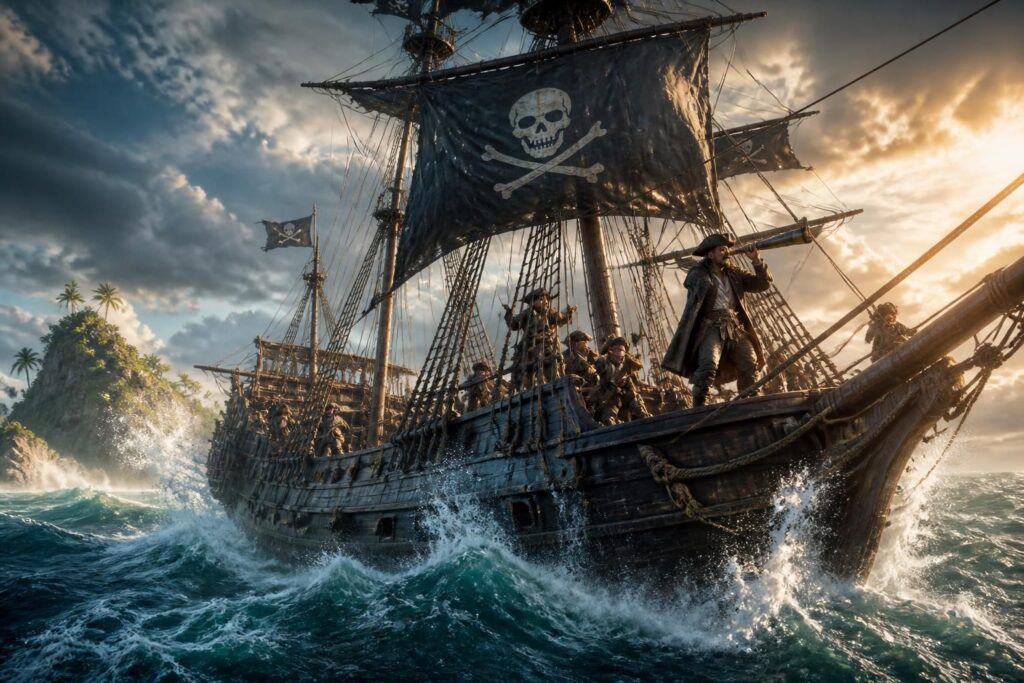 découvrez pirate storm, une aventure maritime palpitante qui séduit petits et grands. embarquez pour des batailles navales, explorez des trésors cachés et vivez une expérience inoubliable en haute mer.