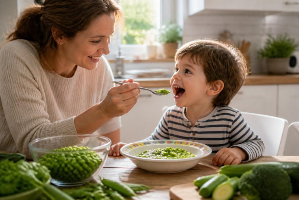 découvrez une astuce simple et efficace avec la purée de petit pois pour faire aimer les légumes aux enfants, tout en leur offrant une alimentation saine et savoureuse.