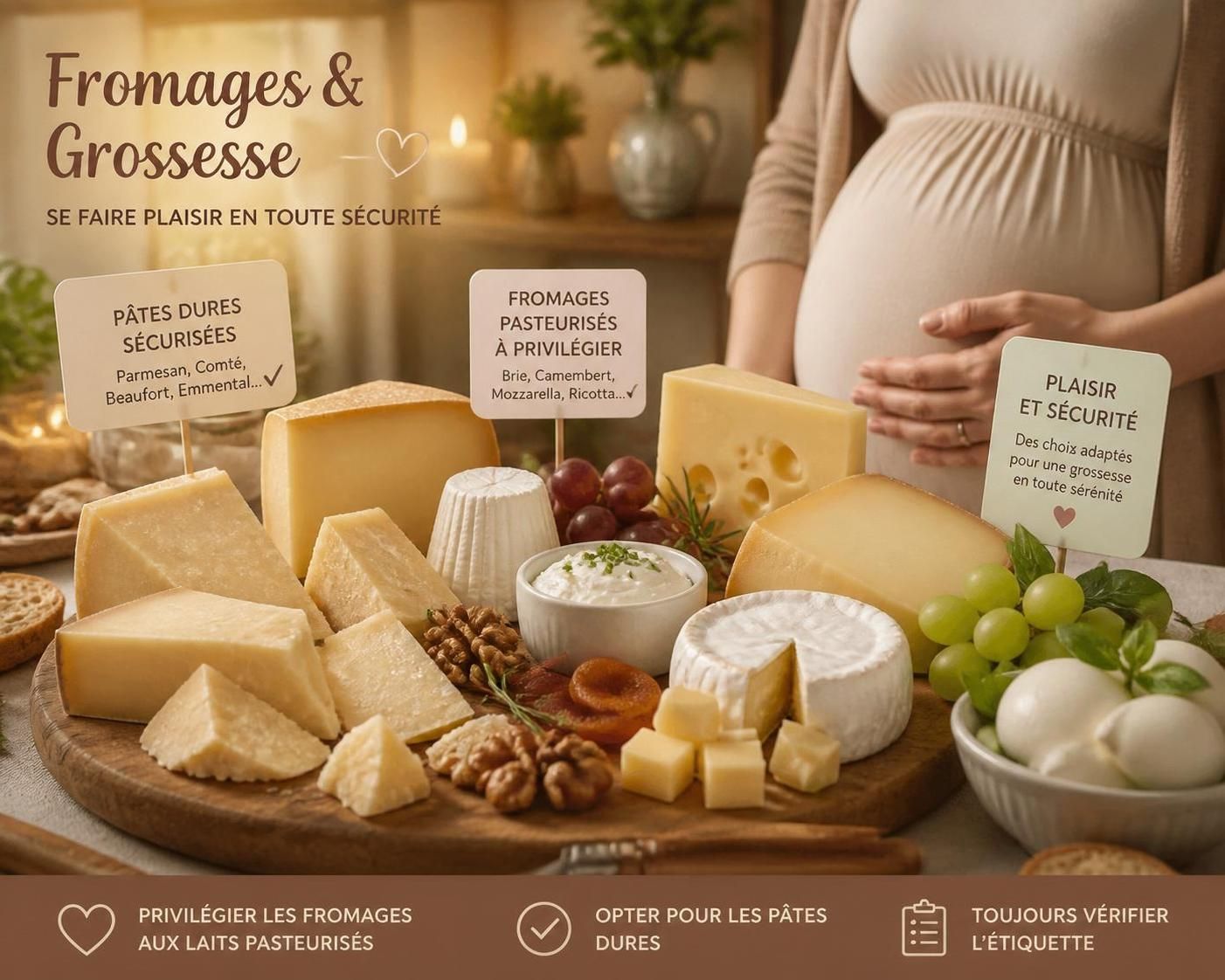 découvrez quels fromages privilégier ou éviter pendant la grossesse pour garantir la sécurité et la santé de la future maman et de son bébé.