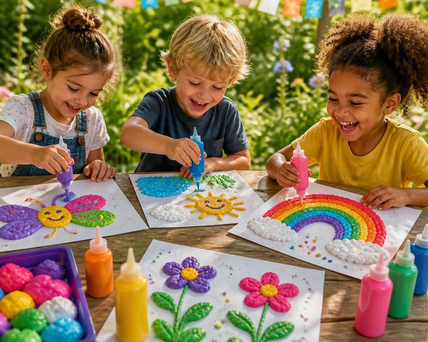 découvrez comment créer des textures originales et amusantes avec vos enfants grâce à la peinture gonflante. un atelier créatif facile et ludique pour toutes les occasions !