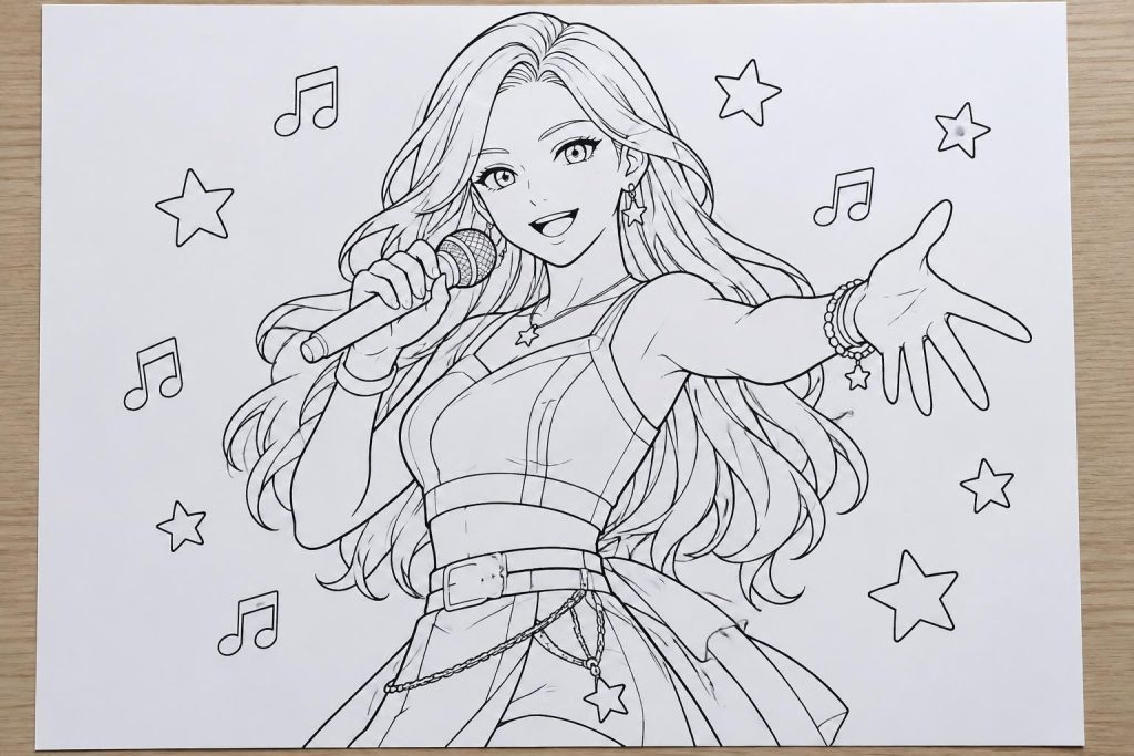 téléchargez gratuitement nos coloriages de rumi à imprimer et retrouvez l’univers de la k-pop avec des dessins amusants pour tous les fans.