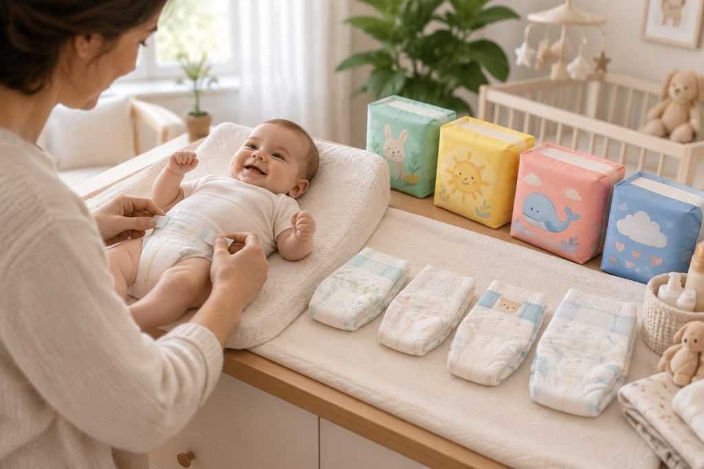 découvrez comment choisir la bonne taille de couche pour bébé et comparez les marques populaires selon le confort, l’absorption et le budget.