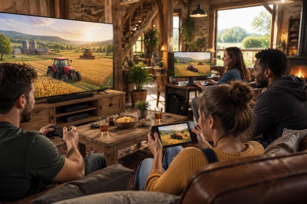 farming simulator 25 est-il compatible crossplay ? découvrez comment jouer entre ps5, xbox, pc et switch, ainsi que les limites du multijoueur.